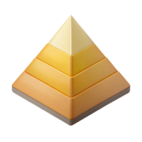 immaculate reflective victorian Isometric drawing of a pyramid. Minimal, symmetrical, flat color with Scalable Design. masterfully captured png