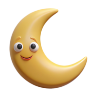 serene bold minimalist Smiling crescent moon character with pointed tips. Flat color, clean lines, minimal design with Scalable Design. museum quality png