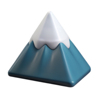 alluring standout Triangular mountain with a snow-capped peak. Flat color, clean lines, with Scalable Design. png