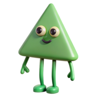 splendid exceptional Triangular character with long, thin legs. Clean lines, flat green color with Scalable Design. png