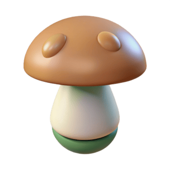 caprichoso radiante peso único acidente vascular encefálico monoline cogumelo. plano cor, limpar \ limpo linhas, mínimo com escalável Projeto. habilmente tiro png