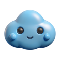 peaceful impressive Cloud-shaped character with two simple, dot eyes. Clean lines, flat color, crisp edges with Scalable Design. detailed png