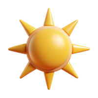 dramatic immaculate Circular sun with simple triangular rays. Minimal design, flat color with Scalable Design. studio quality png