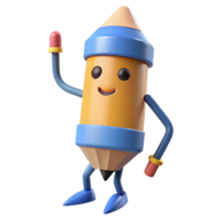 immaculate avant-garde Pencil character with pointed tip, eraser end. Scalable, flat color, single-weight stroke with Scalable Design. exclusive png
