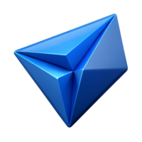 alluring memorable Abstract shape with sharp angles, flat blue. Crisp edges, clean lines. with Scalable Design. png