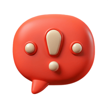 inigualável urbano discurso bolha personagem com a exclamação ponto. limpar \ limpo linhas, plano vermelho cor com escalável Projeto. afiado png