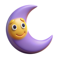 intense dramatic Smiling crescent moon character, round eyes, pointed tips. Clean lines, flat color, minimal design with Scalable Design. 8K png