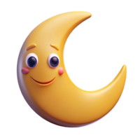 gorgeous dreamy vintage Smiling crescent moon character, round eyes, pointed tips. Clean lines, flat color, minimal design with Scalable Design. gallery standard png