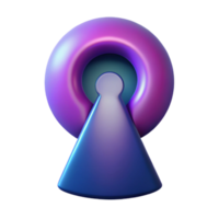 inspired impressionist Keyhole shape with a gradient of circles inside. Geometric, with Scalable Design. museum quality png