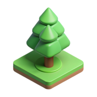dazzling creative Single-weight stroke isometric tree with Scalable Design. precision png