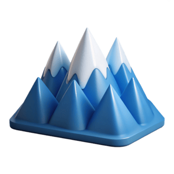 immaculé Renaissance évolutif contour de une Montagne gamme. croustillant bords, minimal conception, plat Couleur avec évolutif conception. habilement coup png