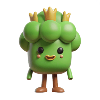 extraordinario icónico árbol personaje con un circular corona y Derecho trompa. crujiente bordes, mínimo diseño, plano color con escalable diseño. png