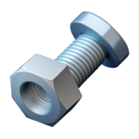 magnificent calm surreal Isometric view of a bolt and nut. Clean lines, scalable, flat color with Scalable Design. ultra HD png