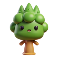 magnificent standout Tree character with a circular crown and straight trunk. Crisp edges, minimal design, flat color with Scalable Design. png