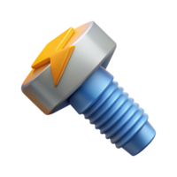 magnificent retro Minimal technical illustration of a bolt, clean lines, with Scalable Design. professional png