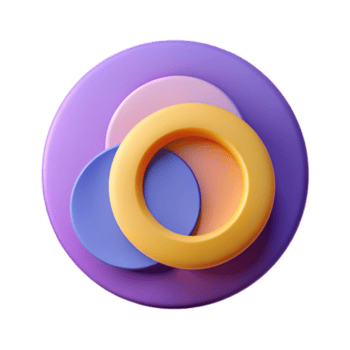 linda procurados grupo do três círculos, variando tamanhos, sobreposto. plano cor, fresco arestas com escalável Projeto. png