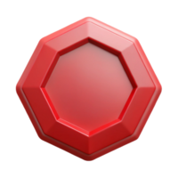 unforgettable bohemian Octagon character with eight equal sides. Flat red color, single-weight stroke with Scalable Design. expertly shot png