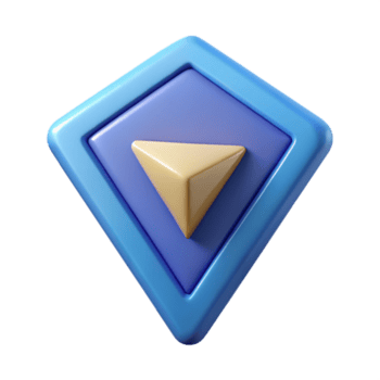 maravilloso raro triangular Insignia con un vertical línea. crujiente bordes, plano color, geométrico con escalable diseño. png