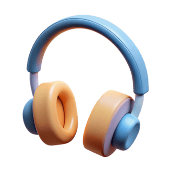 etéreo impressionante mínimo Projeto do uma fone de ouvido. plano cor, limpar \ limpo linhas com escalável Projeto. museu qualidade png