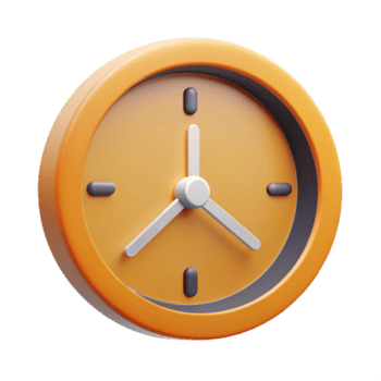 sognante incontaminato minimo orologio icona con acuto mani. scalabile, piatto colore con scalabile design. fatto a mano png