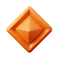 acclaimed modern Symmetrical, diamond-shaped pattern. Crisp edges, orange flat color. Minimal design with Scalable Design. crisp png
