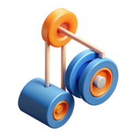 acclaimed classic Scalable pulley system illustration, crisp edges, flat color with Scalable Design. gallery standard png