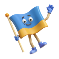 extraordinary minimalist Waving flag character with straight lines. Crisp edges, minimal design, flat color with Scalable Design. masterfully captured png