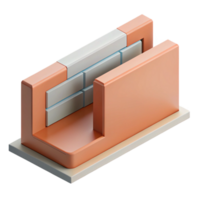impressionante assinatura corte transversal do uma parede conjunto. plano cor, limpar \ limpo linhas, fresco arestas com escalável Projeto. png