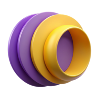 enchanting retro Overlapping semi-circles, purple and yellow. Crisp edges, flat color. with Scalable Design. impeccable png