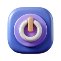 magnificent surreal A symmetrical, scalable power button icon. Flat color, clean lines with Scalable Design. detailed png
