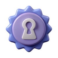 majestic contemporary Badge with a simple keyhole shape. Scalable, single-weight stroke, symmetrical with Scalable Design. detailed png