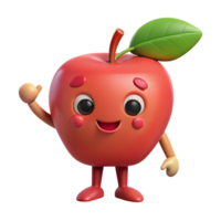 impressive tranquil nordic Apple character with a leaf and stem. Clean lines, flat color, with Scalable Design. luxury png