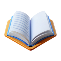 alegre deslumbrante pictograma do a aberto livro. limpar \ limpo linhas, plano cor, fresco arestas com escalável Projeto. fresco png