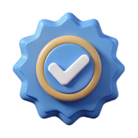 distinctive organic Circular badge with a checkmark. Crisp edges, flat color, minimal with Scalable Design. detailed png