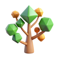exquisite celebrated Stylized tree with geometric shapes. Minimal, with Scalable Design. png