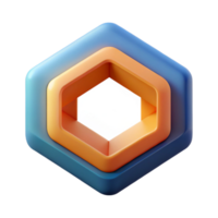 magnificent calm industrial Isometric cube with clean lines and flat red color with Scalable Design. crisp png