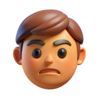 calm vibrant Frowning face with downturned mouth. Crisp edges, scalable, flat color with Scalable Design. premium png