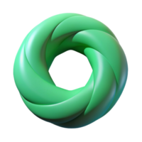 exquisite iconic Geometric torus with a single-weight stroke. Green flat color, clean lines. with Scalable Design. png
