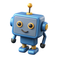 majestic quintessential Square robot with rounded corners, single antenna, small circular feet. Crisp edges, scalable, flat color with Scalable Design. png