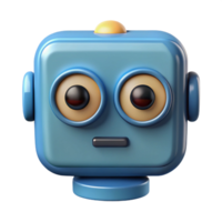 elegant memorable Square robot with rounded corners and circular eyes. Minimal design, single-weight stroke with Scalable Design. png