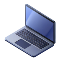 breathtaking nostalgic geometric Crisp edges isometric laptop with scalable design and a black screen with Scalable Design. high quality png