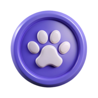 ethereal immaculate Circular badge, simplified paw print. Clean lines, crisp edges, with Scalable Design. impeccable png