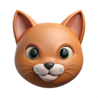 sonhadores Maravilhoso simples gato face com aguçado ouvidos. fresco arestas, peso único AVC, com escalável Projeto. artesão png