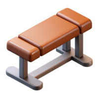 inspired contemporary Scalable isometric bench with single-weight stroke and a brown seat with Scalable Design. refined png