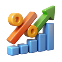 extraordinary nordic Upward trending arrow chart with percentage markers. Crisp edges, single-weight stroke, with Scalable Design. elite png
