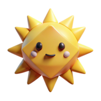 hypnotic iconic Sun character with short, triangular rays. Geometric, flat yellow color with Scalable Design. png
