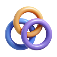 impressive inspired Three interlocking circles representing connection. Clean lines, flat color, minimal design with Scalable Design. png