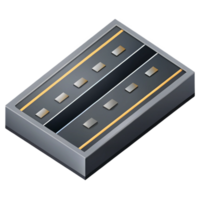 glorious standout Isometric road with clean lines and a gray surface with Scalable Design. png