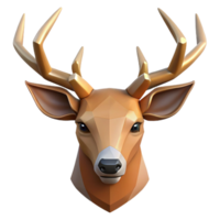 exquisite nostalgic minimalist Minimal geometric deer head with antlers. Clean lines, flat color, crisp edges with Scalable Design. 8K png