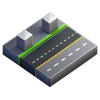 enchanting nostalgic avant-garde Isometric road with clean lines and a gray surface with Scalable Design. perfect clarity png